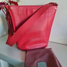 Radley Leather Bucket Bag Shoulder Handbag 'Chatsworth Road' Pink Medium 