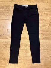 Fat Face Black Skinny 5 Pocket Jeggings Size 12 With Stretch Womens