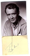 Sir John Mills vintage signed page