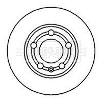 Borg beck rear brake disc - beck,