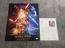 Star Wars Cast Signed x7 Force Awakens Carrie Fisher Daisy Ridley JSA Autograph