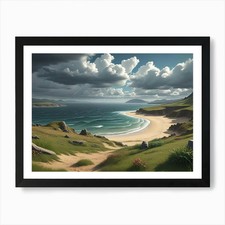 Irish Coast Art Print Framed