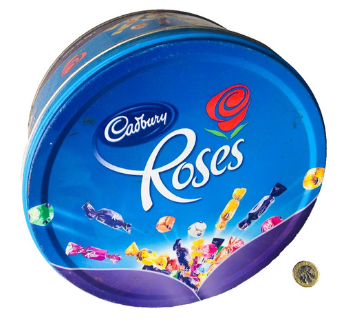 Advertising tin metal cadburys - advertising,
