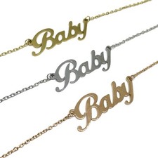 Cute font baby necklace - cute, l