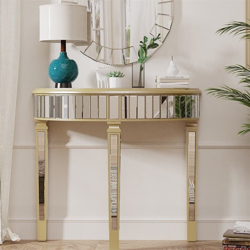 5cm tall mirrored console - mirrored,