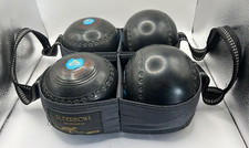 Henselite Classic Deluxe Lawn Bowls Size 5 Medium 864-XZ  ( Set Of 4 ) & C/Case