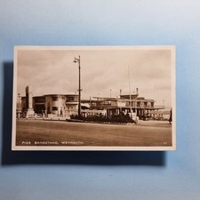 Weymouth Postcard 1947 Real Photo Dorset Art Deco Pier Bandstand Pavilion