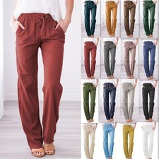 Women Cotton Linen Trousers