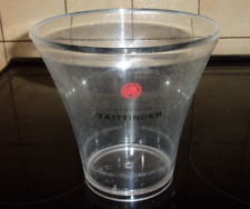 CLEAR ACRYLIC TAITTINGER CHAMPAGNE ICE BUCKET / WINE COOLER BAR PUB