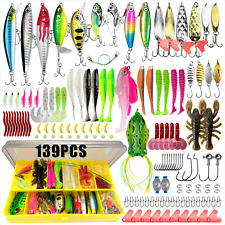 139PCS Fishing Lure Set Pike Zander Perch Trour Fishing Set