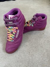 Purple Reebok 25th anniversary Freestyle Hi Top Trainers Vintage