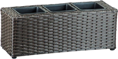 Poly rattan mini tri pot - mini, tri-pot