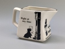 Whisky Water Jug Black & White Right any time No1 Scottie Dogs