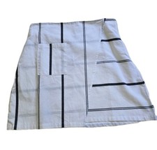 Elwood White Mini Skirt Pinstripe Grid Pattern Size AU 12