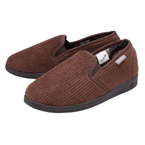 Mens tartan lined - lined, slippers