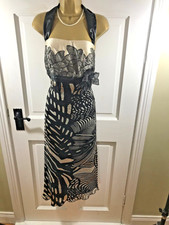 Linea Raffaelli Black & Gold Special Occasion Dress & Jacket, 42, UK 12, Exc Con