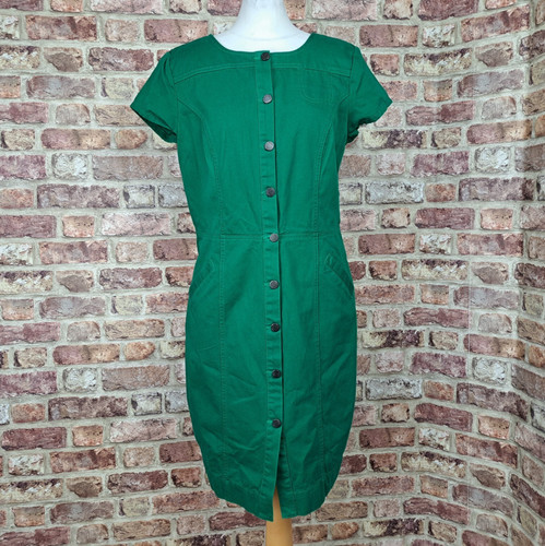 Hobbs green denim dress - green, nw3
