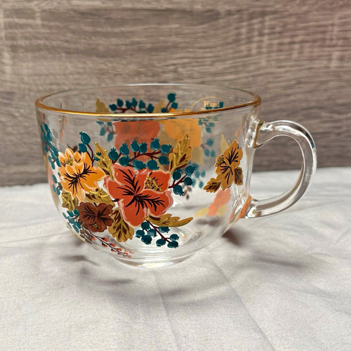 Hand painted floral clear - floral,