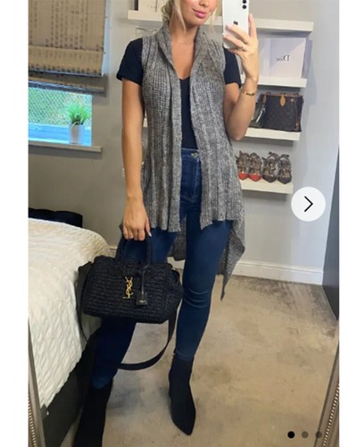 Lady sleeveless wool - , knit