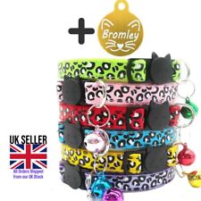 Cat Collar Adjustable Bell Kitten Safety Collar Quick Release Breakaway ID Tag