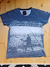 RARE DISTRESSED LOOK ELVIS JESUS DIVE T SHIRT IN MEDIUM.