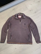 Mens Joe Browns Pull Over Jumper  Brown Orange Baja Hippie Cotton medium Pockets
