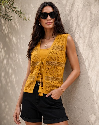 Crochet waistcoat vest - m&s,
