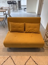 Made.com Haru 2-Seater Sofa Bed Mustard Yellow