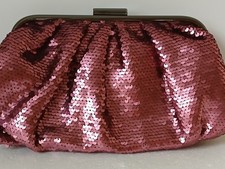 Bulaggi Sequined Clutch Bag Plum