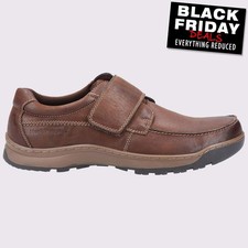 Hush Puppies Casper Mens Casual MEMORY FOAM Leather Shoes Brown