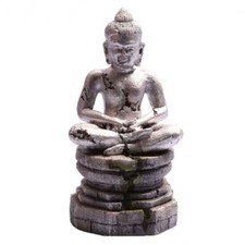 Aqua One Silver Meditating Buddha Aquarium Fish Tank Decor Ornament