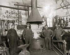 Old Time Blacksmith Vintage Blacksmithing Forge Hammers Anvil Antique Blacksmith