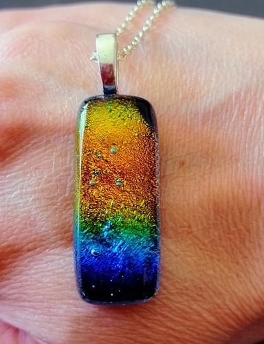 Handmade fused dichroic glass - handmade,