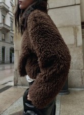 Zara Faux Shearling Teddy Coat