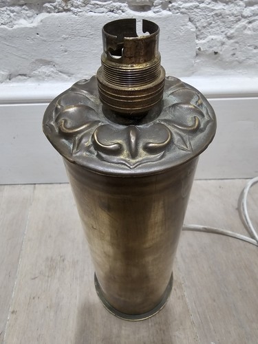 Trench art lamp base - trench,