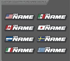 Custom Country Flag Name Decal
