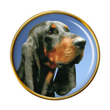 Black and Tan Coonhound Dog Lapel Pin Badge