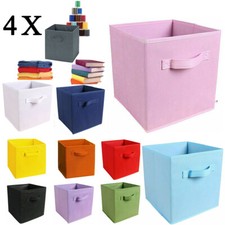 2x4x Foldable Square Canvas Storage Collapsible Folding Box Fabric Cubes Toys