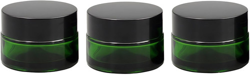 3pcs empty green glass - 3pcs,