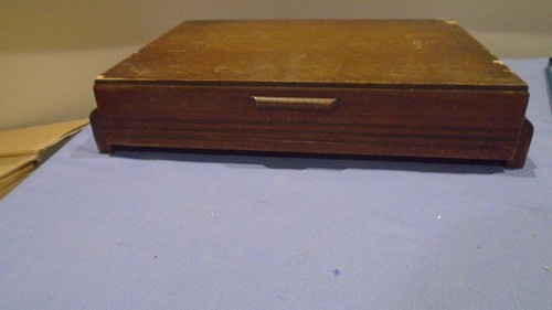 Large cutlery box carved - box,