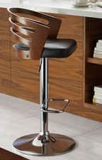 Adele Walnut Swivel Bar Stool