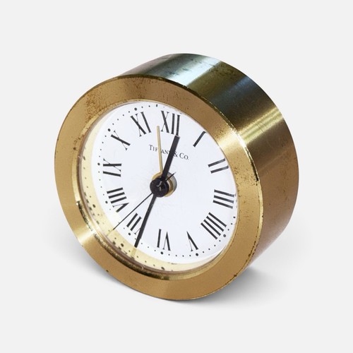 Tiffany brass desk alarm - &,