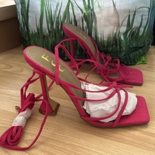 Ego Hot Pink Square Toe Tie Up