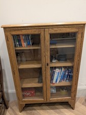 Antique oak glass fronted