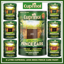 Cuprinol Fencecare Less Mess Shed  Fence Paint  6 L  One Coat  All Colours