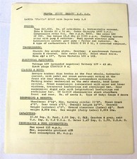 LANCIA FLAVIA Car Specification Sheet Zagato +Farina Coupe + Standard Saloon