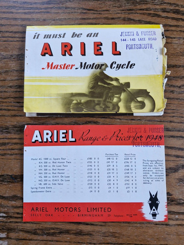 Original 1948 ariel motorcycle - ariel,