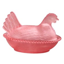 Crystal Glass Hen on Nest