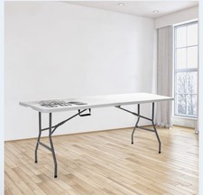 6ft White FoldablePortable
