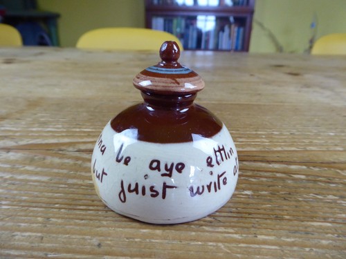 Torquay pottery inkwell - torquay,